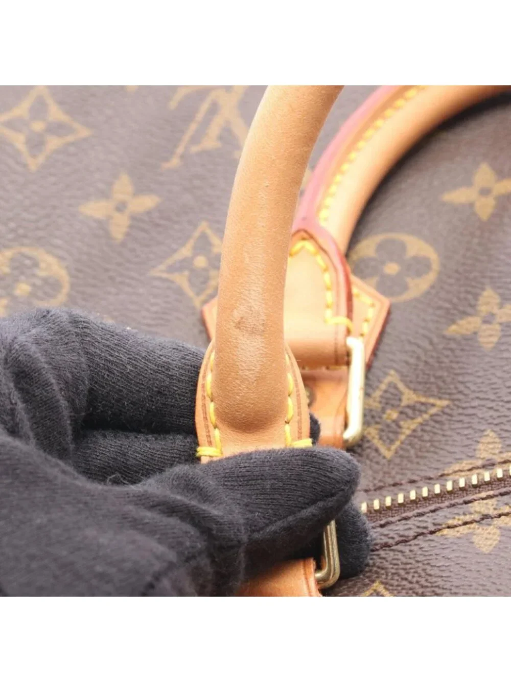 Louis Vuitton Speedy 40 Monogram Canvas Leather Handbag